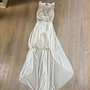 B. Darlin High-Low sequins gown